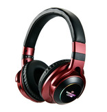 HANXI Słuchawki bezprzewodowe Słuchawki bezprzewodowe Bluetooth 3D Stereo Gaming Red