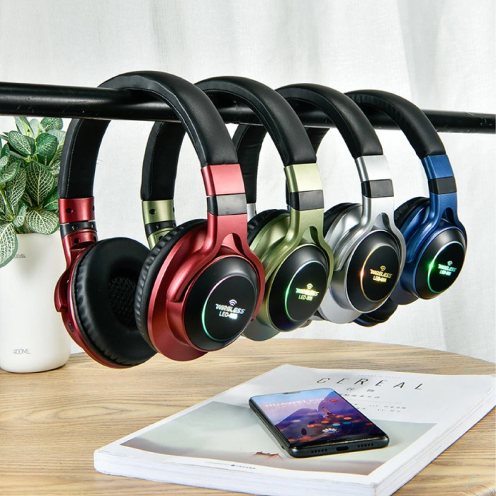 HANXI Auriculares inalámbricos Auriculares inalámbricos Bluetooth Juego estéreo 3D Azul