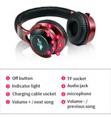 HANXI Słuchawki bezprzewodowe Słuchawki bezprzewodowe Bluetooth 3D Stereo Gaming Green