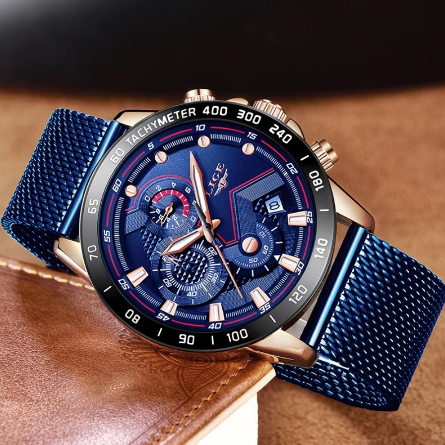 Lige horloge blauw sales