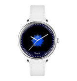 Rundoing NY12 Luxury Smartwatch Watch Fitness Activity Tracker iOS Android - Blanco