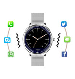 Rundoing NY12 Luxury Smartwatch Watch Fitness Activity Tracker iOS Android - Silver
