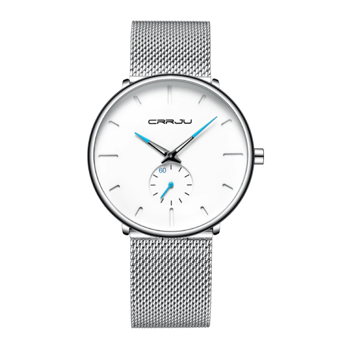 Quartz Watch - Anologue Luxury Movement for Men and Women - Stainless Steel - Silver