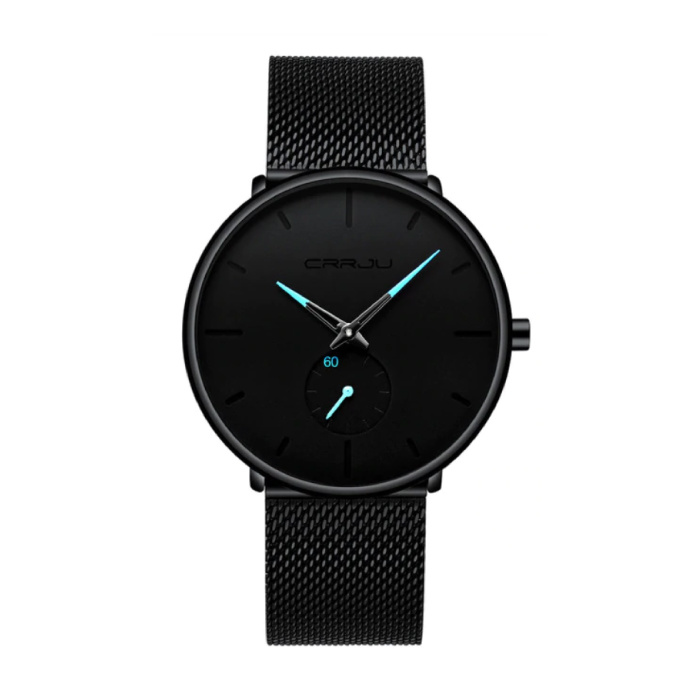 Orologio al quarzo - movimento di lusso anologo per uomo e donna - nero-blu