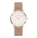 Hannah Martin Montre Femme - Bracelet Mesh Mouvement Anologue pour Femme - CH36-WFF