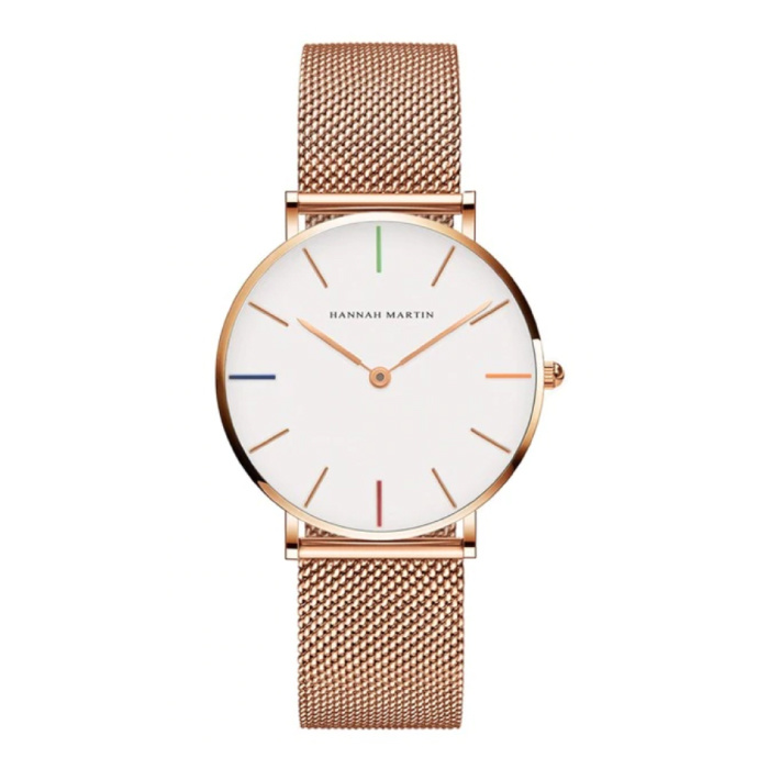 Zegarek damski - Anologue Movement Mesh Strap for Women - B36-WFF