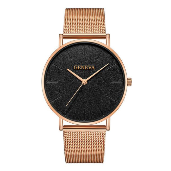 Geneva Luxury Ladies Watch - Anologue Movement Mesh Strap for Women