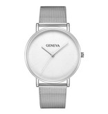 Geneva Luxury Ladies Watch - Anologue Movement Mesh Strap for Women