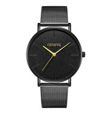 Geneva Orologio da donna di lusso - Cinturino in rete con movimento anologo da donna