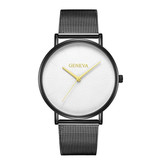 Geneva Luksusowy zegarek damski - pasek z siatki Anologue dla kobiet