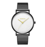 Geneva Luxury Ladies Watch - Anologue Movement Mesh Strap for Women