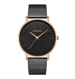 Geneva Luxury Ladies Watch - Anologue Movement Mesh Strap for Women