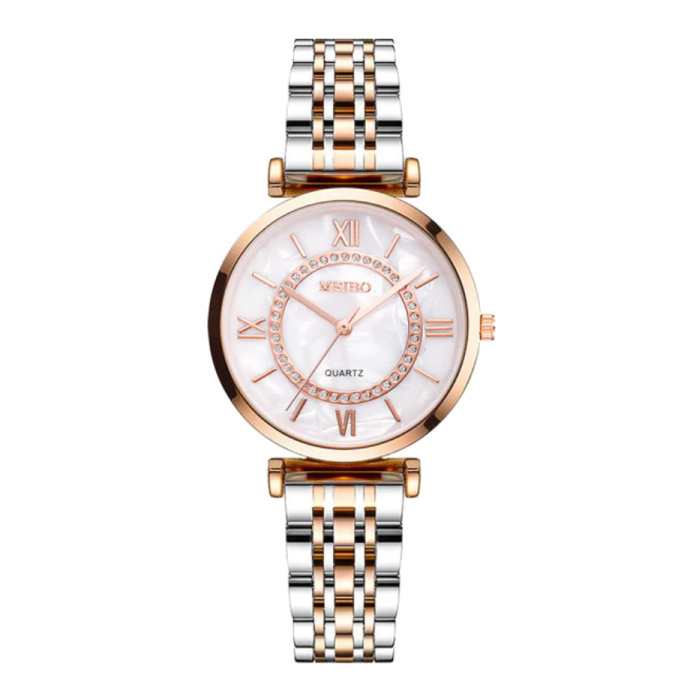 Ladies Crystal Watch - luksusowy zegarek Anologue dla kobiet