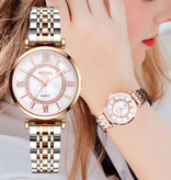 Meibo Ladies Crystal Watch - luksusowy zegarek Anologue dla kobiet