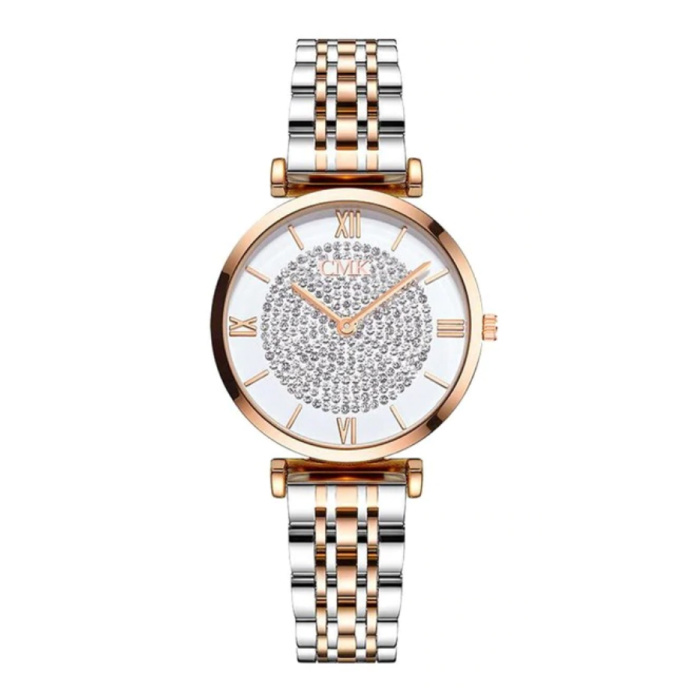 Meibo Ladies Crystal Watch - luksusowy zegarek Anologue dla kobiet