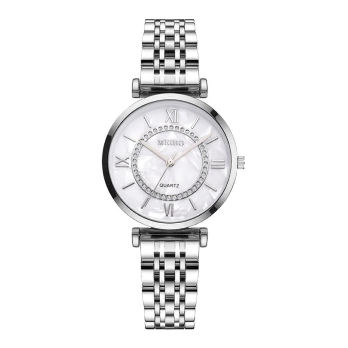 Ladies Crystal Watch - luksusowy zegarek Anologue dla kobiet