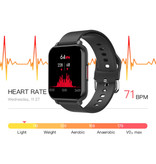 Nennbo T82 Smartwatch Smartband Smartfon Fitness Sport Activity Tracker Zegarek IPS iOS Android iPhone Samsung Huawei Czarny