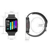 Nennbo T82 Smartwatch Smartband Smartphone Fitness Sport Activity Tracker Orologio IPS iOS Android iPhone Samsung Huawei Nero