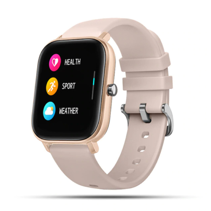 2020 Smartwatch Smartband Smartfon Fitness Sport Activity Tracker Zegarek IPS iOS Android iPhone Samsung Huawei Pink Gold
