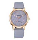 Yolako Quartz Watch Ladies - Anologue Luxury Movement for Women Light Blue