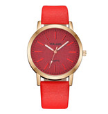 Yolako Kwarts Horloge Dames - Anoloog Luxe Uurwerk voor Vrouwen Rood