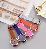 Yolako Quartz Watch Ladies - Montre de luxe Anologue pour femme noire