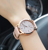 Yolako Damski zegarek kwarcowy - luksusowy zegarek damski Anologue Różowy