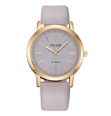 Yolako Quartz Watch Ladies - Montre de luxe Anologue pour femme Gris