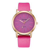 Yolako Reloj de cuarzo para mujer - Reloj de lujo Anologue para mujer, rosa