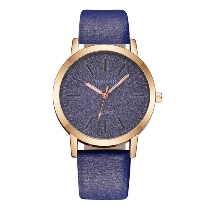 Reloj de cuarzo para mujer - Movimiento de lujo anólogo para mujer azul