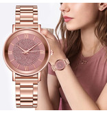 HEZHUKEJI Reloj de lujo para mujer - Movimiento de cuarzo anólogo para mujer, color blanco