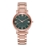 HEZHUKEJI Montre de luxe pour dames - Mouvement à quartz Anologue pour femme vert