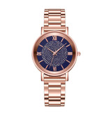 HEZHUKEJI Montre de luxe pour dames - Mouvement à quartz Anologue pour femme bleu