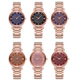 HEZHUKEJI Montre de luxe pour dames - Mouvement à quartz Anologue pour femme marron