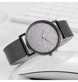 HEZHUKEJI Montre à quartz pour dames - Mouvement Anologue de luxe pour femme rouge