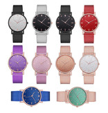 HEZHUKEJI Watch Quartz Ladies - Luxus-Anolog-Uhrwerk für Frauen Lila
