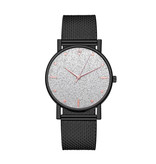 HEZHUKEJI Montre à quartz pour dames - Mouvement Anologue de luxe pour femme noir et blanc