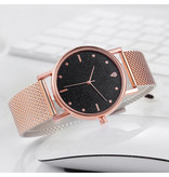 HEZHUKEJI Montre à quartz pour femme - Mouvement Anologue de luxe pour femme