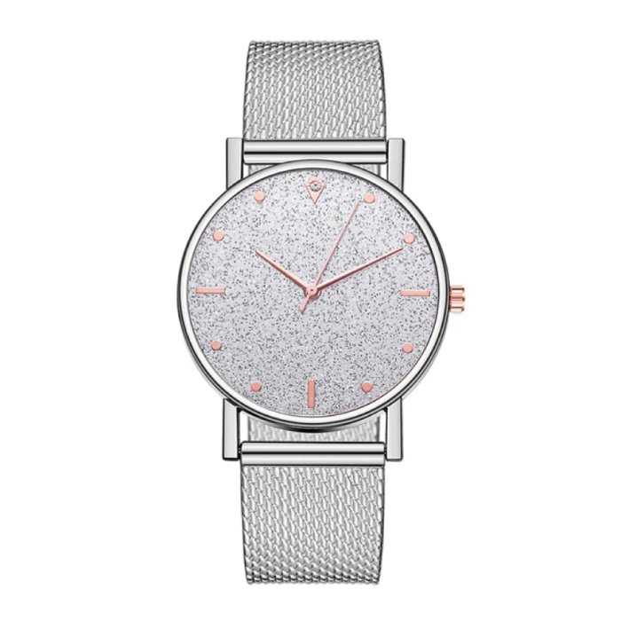 Watch Quartz Ladies - Luxus-Anolog-Uhrwerk für Damen Silber