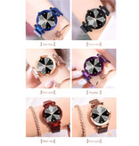 Yuhao Starry Night Watch Ladies - Luksusowy mechanizm kwarcowy Anologue dla kobiet Złoty