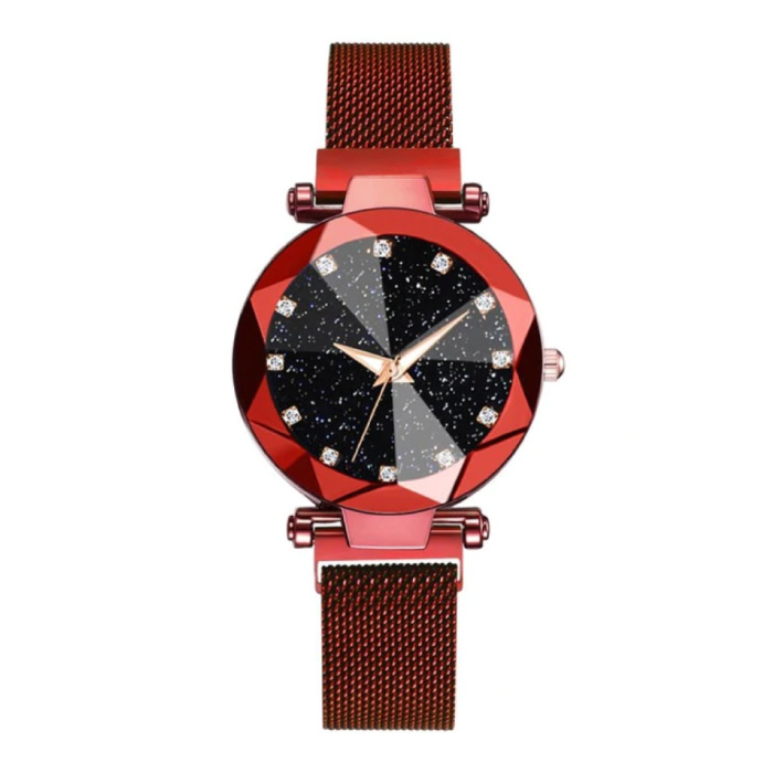 Starry Night Watch Ladies - Luxury Anologue Quartz Movement for Women Red