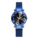 Yuhao Starry Night Horloge Dames - Luxe Anoloog Kwarts Uurwerk voor Vrouwen Blauw