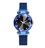 Yuhao Starry Night Watch Ladies - Mouvement à quartz de luxe Anologue pour femme bleu