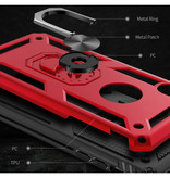 R-JUST iPhone 8 Hoesje  - Shockproof Case Cover Cas TPU Zwart + Kickstand