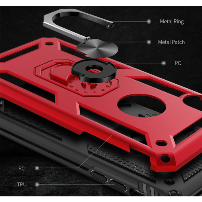 R-JUST Funda para iPhone XS Max - Funda a prueba de golpes Cas TPU Black + Pata de cabra