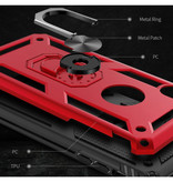 R-JUST iPhone XS Case - Shockproof Case Cover Cas TPU Red + Kickstand