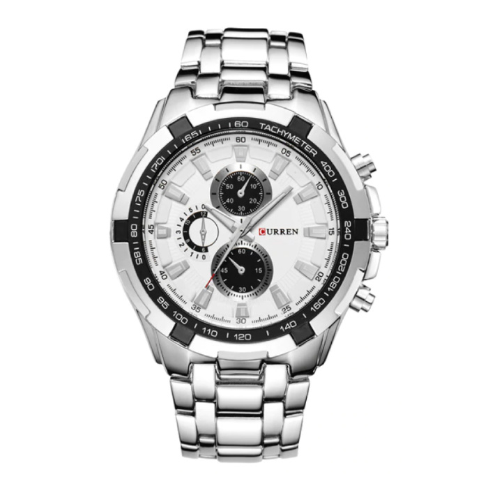 Montre en acier pour homme - Bracelet en cuir Anologian Luxury Movement for Men Quartz