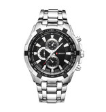 Curren Stahluhr für Herren - Lederarmband Anologian Luxuswerk für Herren Quarz