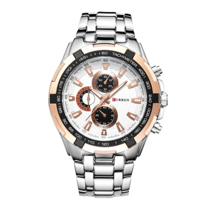 Montre en acier pour homme - Bracelet en cuir Anologian Luxury Movement for Men Quartz