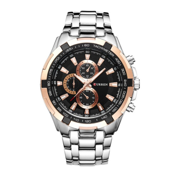 Montre en acier pour homme - Bracelet en cuir Anologian Luxury Movement for Men Quartz